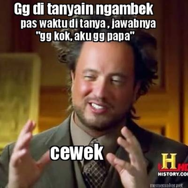 Meme 'Cewek Susah Dimengerti'