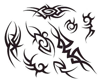 Tribal Cross Tattoo stock