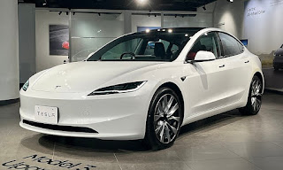 Tesla Model 3 (2023)by Kazyakurumaon Wikimedia Commons. https://commons.wikimedia.org/wiki/File:Tesla_Model_3_(2023),_long_range,_Japan,_left-front.jpg