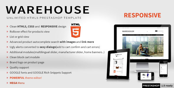 Warehouse - Responsive HTML5 Prestashop Theme - Shopping PrestaShop