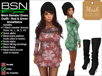 BSN Mesh Sweater Dress Outfit