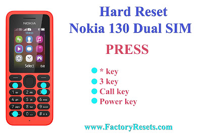 Hard Reset Nokia 130 Dual SIM