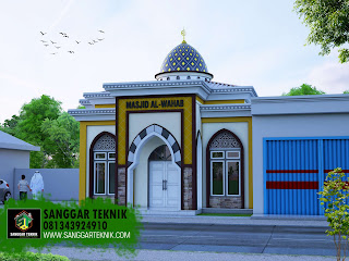 DESAIN MASJID MINIMALIS 7.5 x 17.5 METER ( 1 LANTAI )