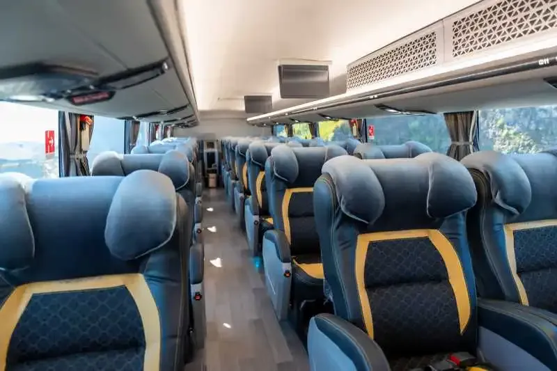 Interior do novo ônibus Marcopolo G8 do Criciúma