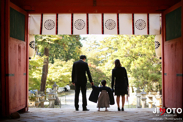 手向山八幡宮での七五三出張撮影