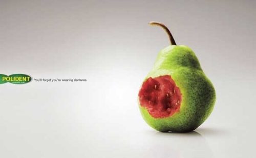 Реклама средства для ухода за зубными протезами