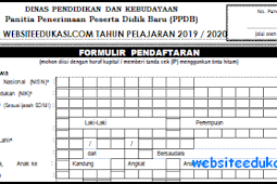 Contoh Formulir Pendaftaran Siswa Baru Tahun 2019/2020