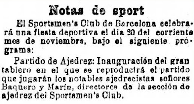 Recorte de La Vanguardia, 17/11/1904
