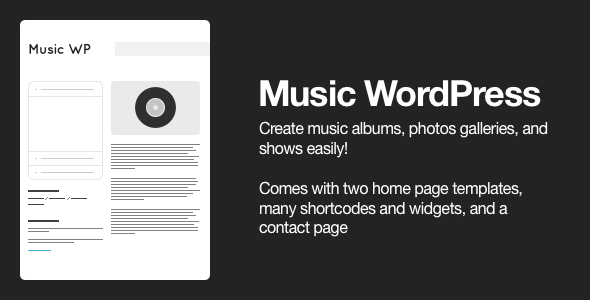 Music Wordpress Template - For Musicians / Artists - ThemeForest Item for Sale