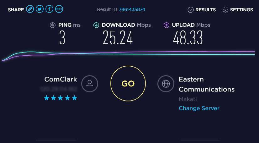 Converge Fiber Speedtest