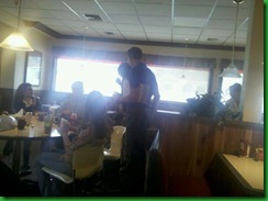 Truck Stop Mo Cast at table