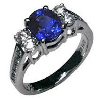 51st Anniversary Gift Blue Sapphire Ring