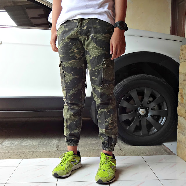 Celana Jogger ZARA Cargo Camo Green Murah