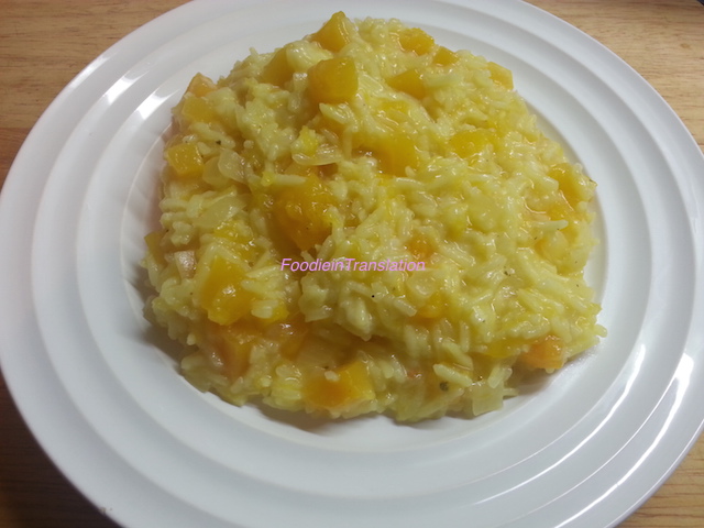 Il mio risotto alla zucca