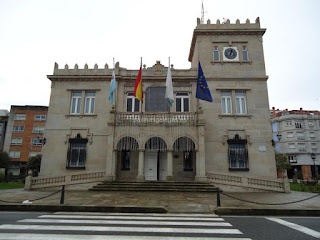 Bandera europea no concello de Marín