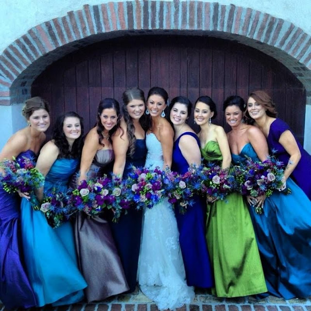 Dusty Blue Bridesmaid Dresses.