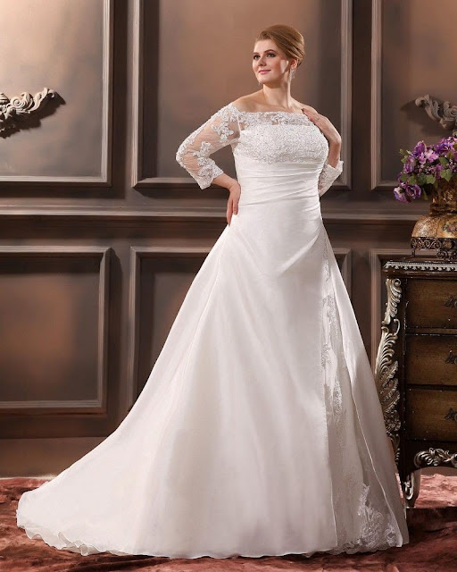 wonderful-square-neck-long-sleeves-floor-length-a-line-plus-size-wedding-dress