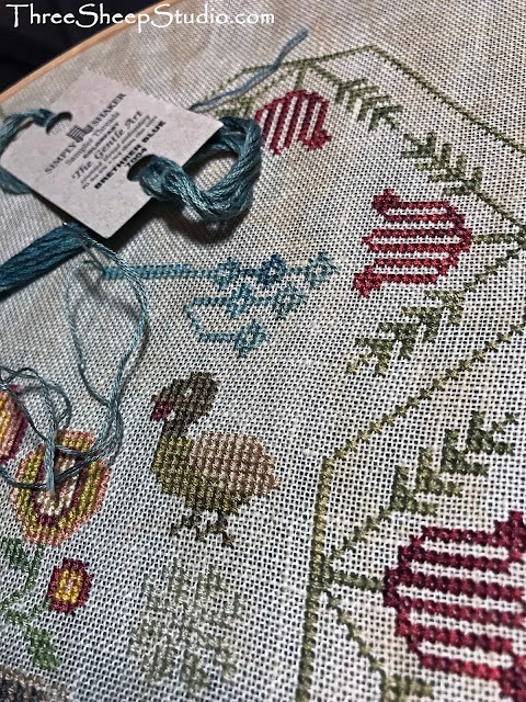 Cross stitch sampler - 'His eye is on the Sparrow'