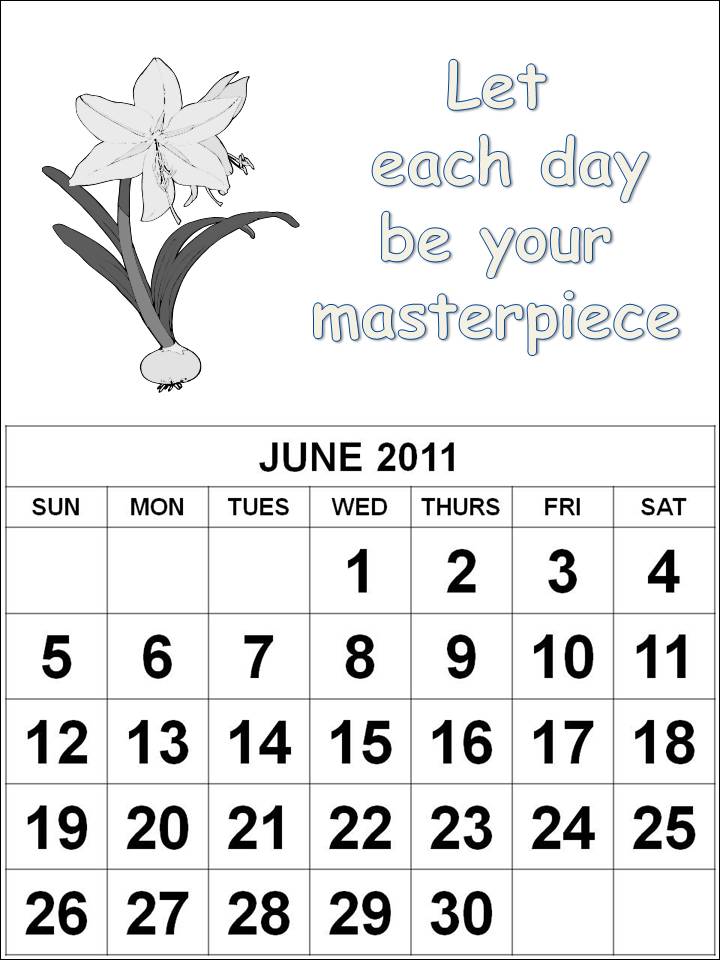 june 2011 calendar page. cartoons Calendar 2011