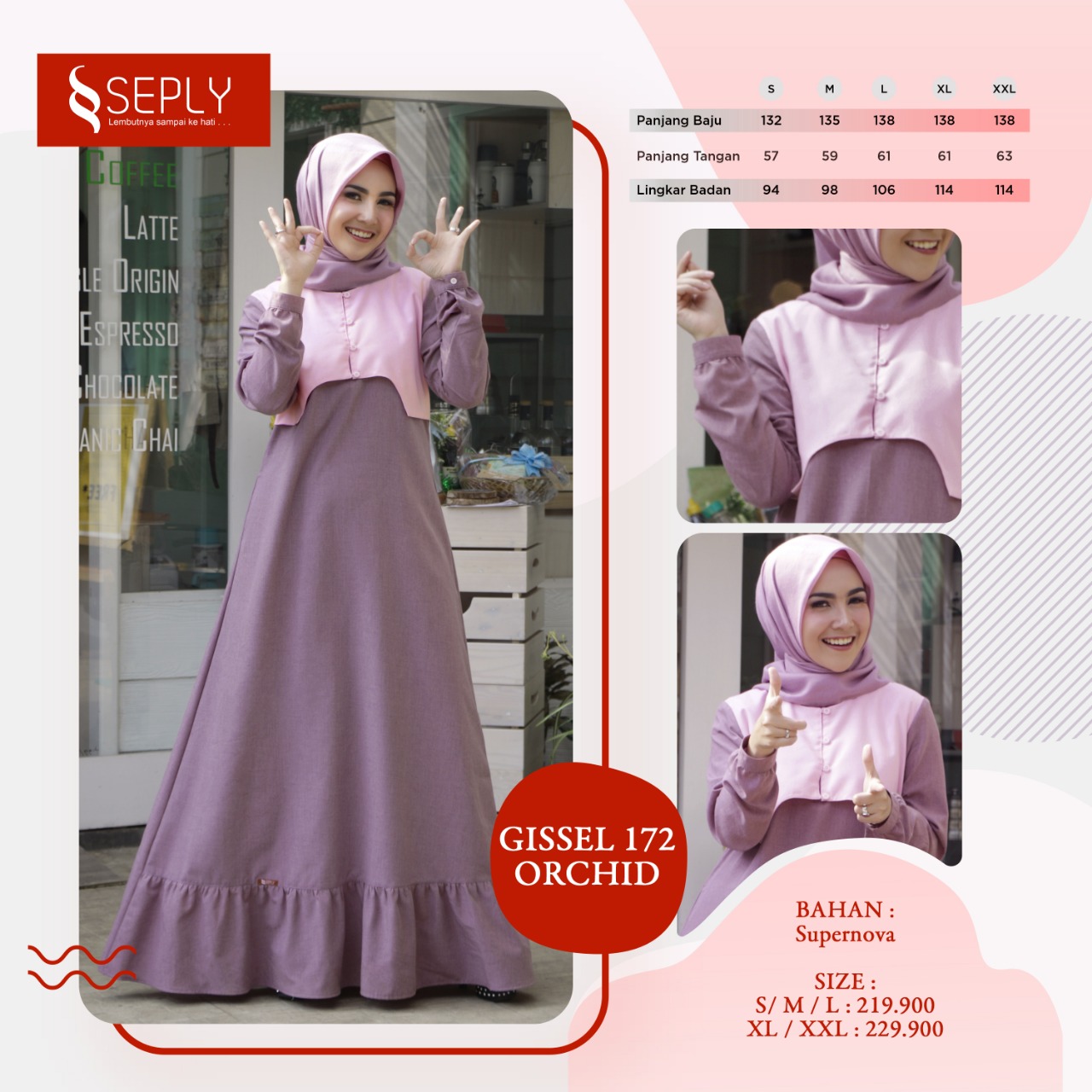 GAMIS BRANDED TERBARU  SEPLY GISSEL 149 170 173