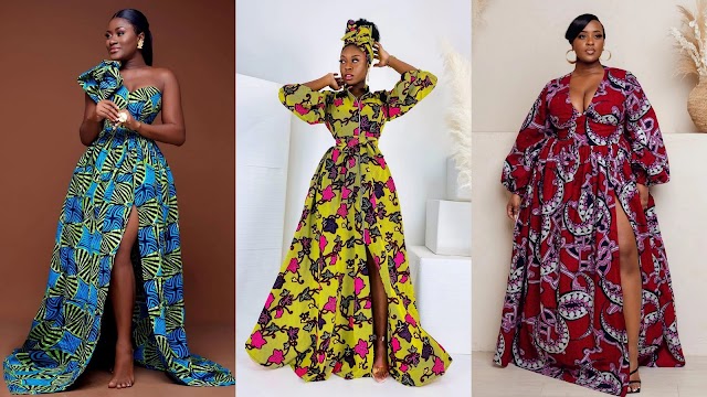African Gown Styles 2022: Ankara Gowns With Slits