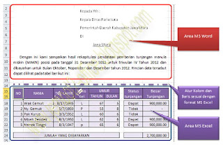 Embed MS Word pada MS Excel 2010