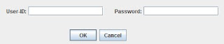 Input ID and Password Text Boxes using Java Swing