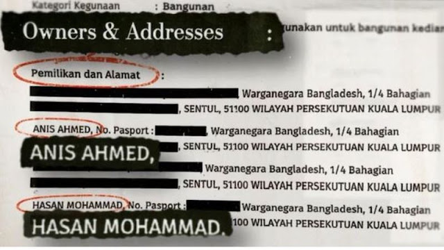 Home information of Haris Ahmed and Anis Ahmed in Kuala Lumpur