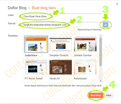 Cara Membuat Blog Baru dan Gratis Di Blogger Terbaru