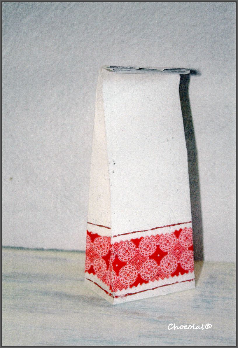 Tea Bag Made From Organic Paper decorated with red South African ...