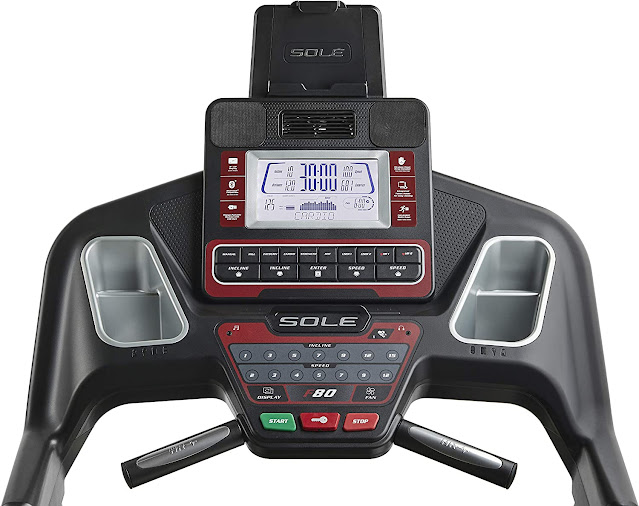 Sole Fitness F80 Folding Treadmill screen