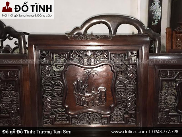 Trường Tam Sơn gụ mật 5 món - Mẫu trường kỷ cổ đẹp