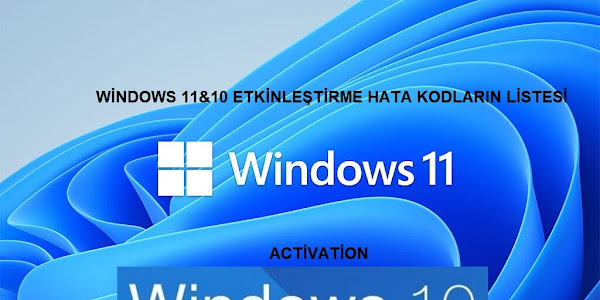 Windows 11/10'da Windows Etkinleştirme Hata Kodların Listesi