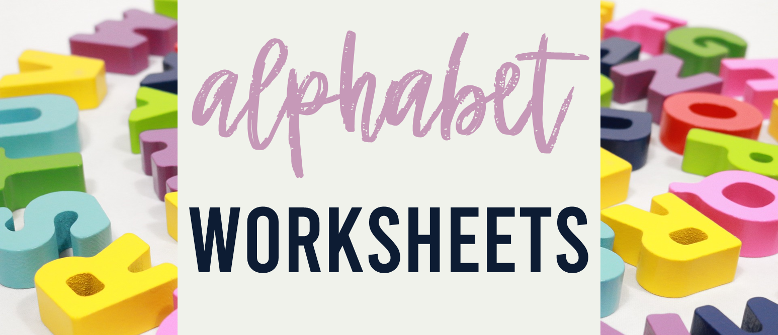 Alphabet worksheets to practice letter recognition, letter sounds, letter writing, and phonics skills for Kindergarten & First Grade