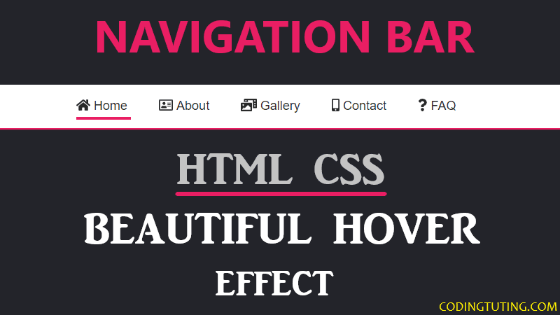 Navigation Bar Hover Effect Css Html Css Hover Transition Codingtuting Navigation Bar Hover Effect Css Html Css Hover Transition Codingtuting