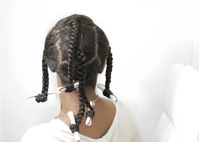 Braidout Tutorial on Dry Relaxed Hair - Ft. Creme of Nature Argan Oil Product Line