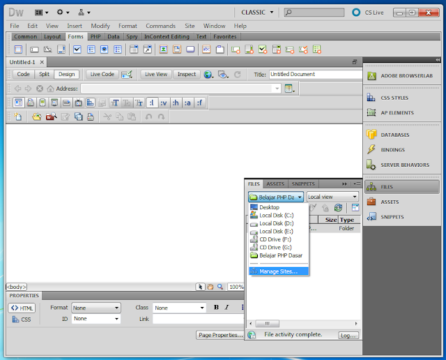 Cara Menghubungkan Dreamweaver Ke Xampp