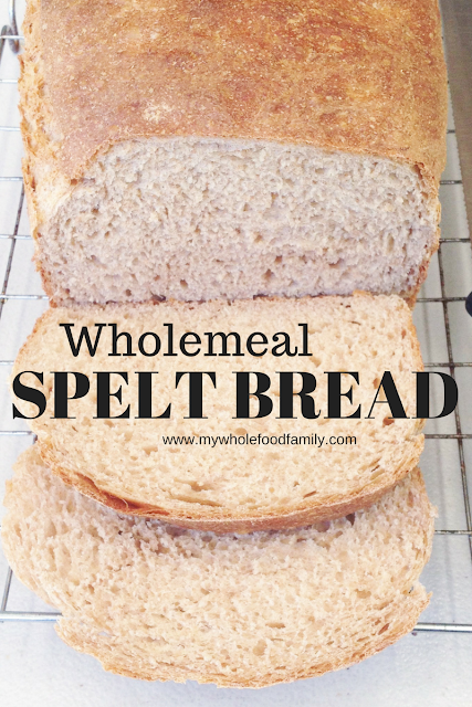 Wholemeal spelt bread - thermomix - www.mywholefoodfamily.com