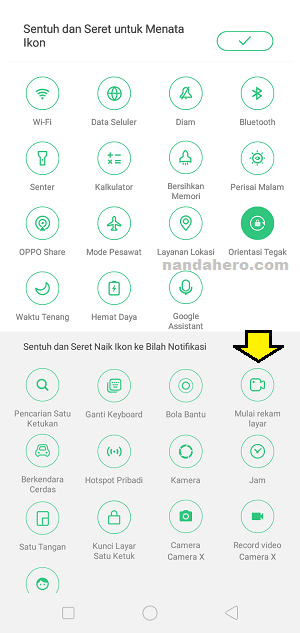 cara screen recorder hp oppo