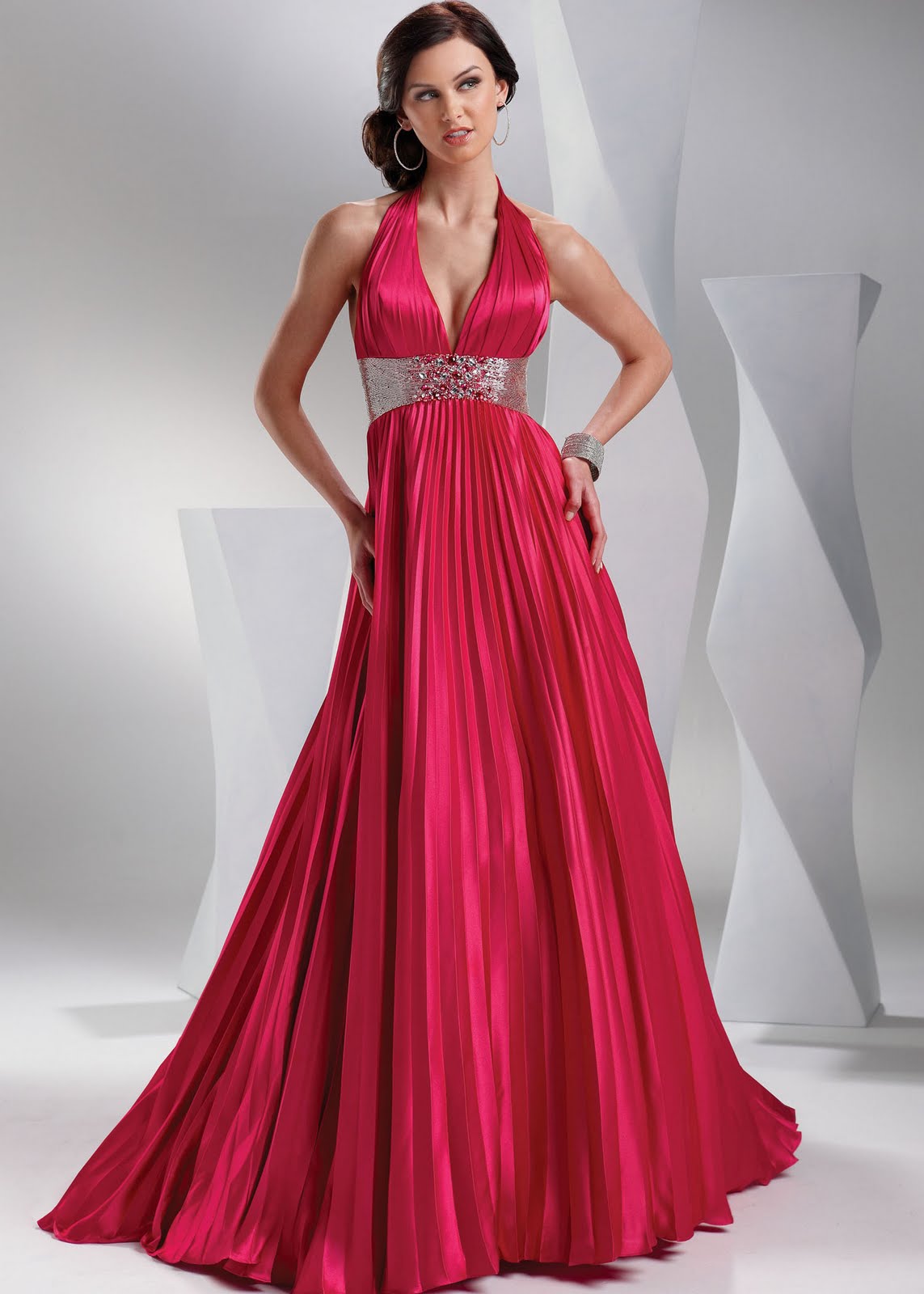 Plunging neck gown : The plunging neck gown means the gown which had ...