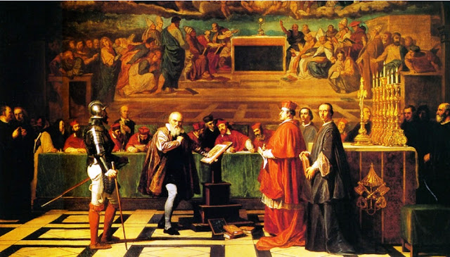 Galileo ante el Santo Oficio, obra de Joseph-Nicolas Robert-Fleury (Museo de Luxemburgo, París)