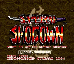 Jogar Samurai Shodown jogo para Snes online grátis