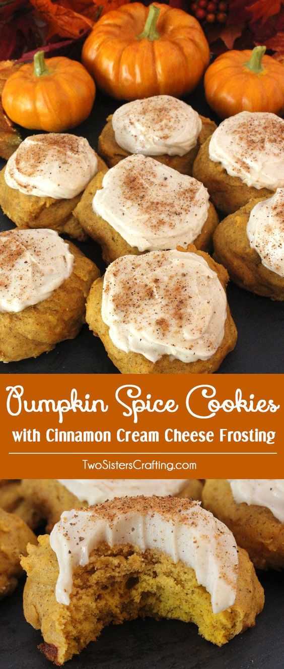 Our Pumpkin Spice Cookies with Cinnamon Cream Cheese Frosting is an old family recipe that only gets better with age (and they taste just like pumpkin pie!)