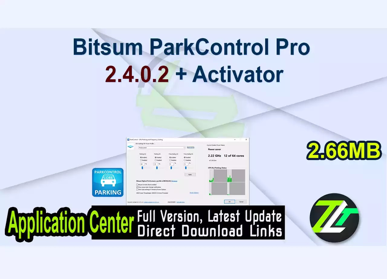 Bitsum ParkControl Pro 2.4.0.2 + Activator