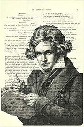 Image: Beethoven wall art composer gifts dictionary art print classical music poster