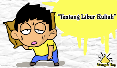 Gambar Kartun Libur Sekolah dan Kuliah