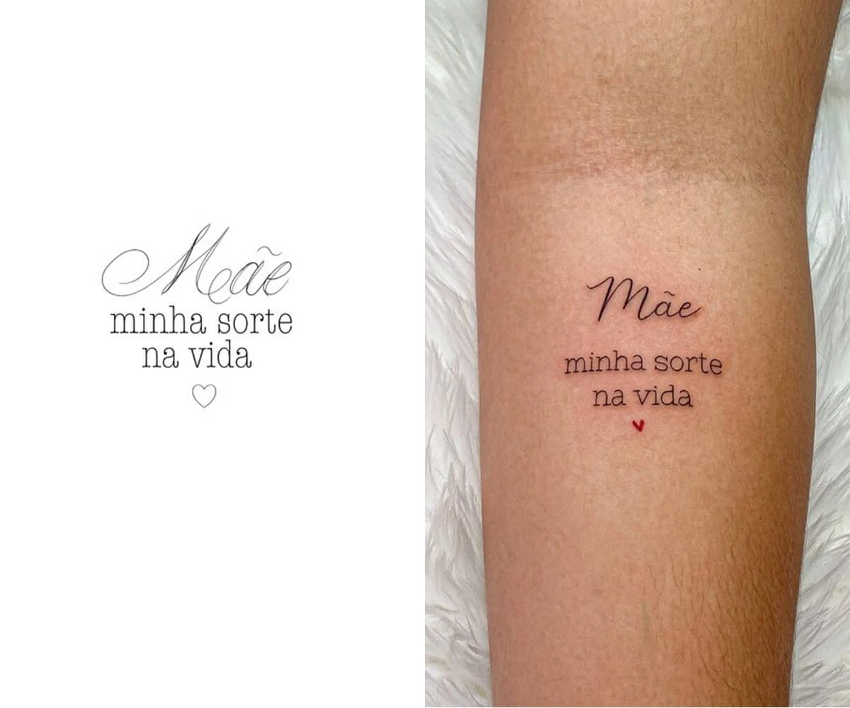 Ideias Criativas de Tatuagem Mãe e Filho Delicada