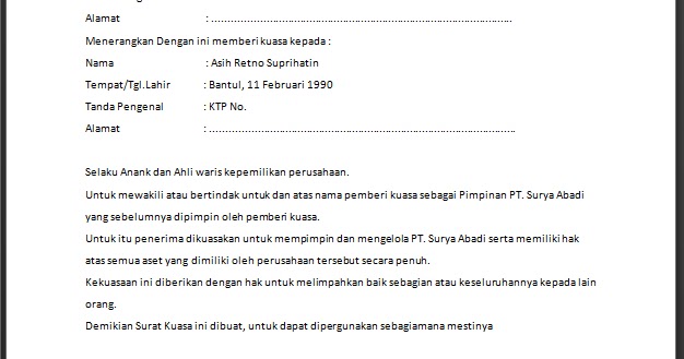 Contoh Surat Perjanjian Kerja Masa Percobaan 3 Bulan