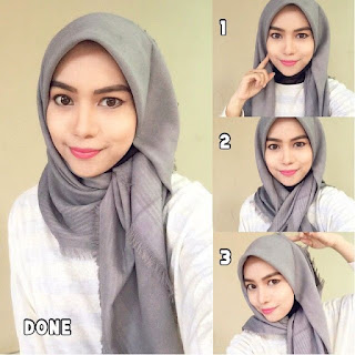 Hijab Pashmina Kaos Polos Simple