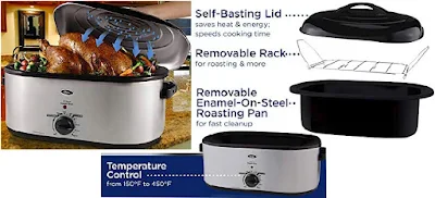22-Quart Oster Steam-Cooker Oven Roaster - Kitchen Appliances